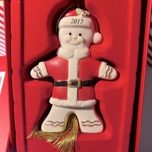 NIB Lenox 2017 Christmas Ginger Clause Gingerbread Ornament Tree Ornament